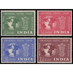 India 23/26 1949 75 aniv. de la U.P.U. MNH India 23/26 1949 75 aniv. de la U.P.U. MNH
