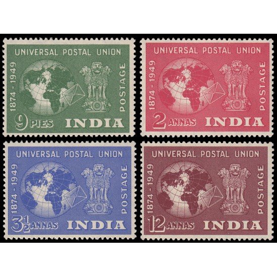 India 23/26 1949 75 aniv. de la U.P.U. MNH India 23/26 1949 75 aniv. de la U.P.U. MNH