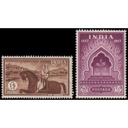 India 84/85 1957 Centenario de la lucha por la libertad MNH India 84/85 1957 Centenario de la lucha por la libertad MNH