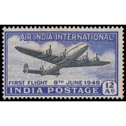 India Aéreo 2 1948 Primer vuelo postal a Londres Air India Lockheed Constellation MNH India Aéreo 2 1948 Primer vuelo postal a Londres Air India Lockheed Constellation MNH