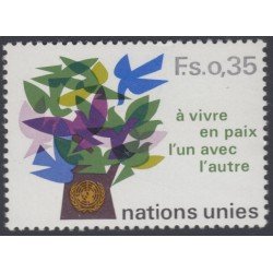 FAU2/S Naciones Unidas New York Nº 72 1978 Serie Símbolos Árbol de palomas Lujo FAU2/S Naciones Unidas New York Nº 72 1978 Serie Símbolos Árbol de palomas Lujo