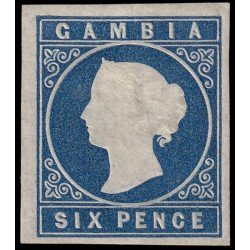 Gambia 4 1874 Victoria Impresión en relieve MH Gambia 4 1874 Victoria Impresión en relieve MH