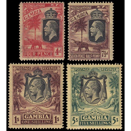 Gambia 111/14 1922-27 Insignia y efigie Jorge V MH Gambia 111/14 1922-27 Insignia y efigie Jorge V MH