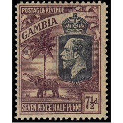 Gambia 112 1922-27 Insignia y efigie Jorge V MNH