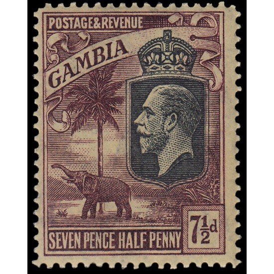 Gambia 112 1922-27 Insignia y efigie Jorge V MNH Gambia 112 1922-27 Insignia y efigie Jorge V MNH