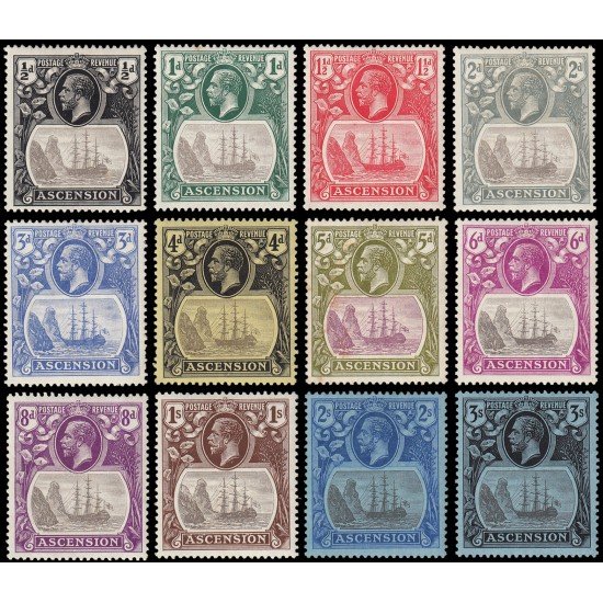Ascension 10/20 1924-27 Jorge V y escudo de armas de Santa Elena MNH-MH Ascension 10/20 1924-27 Jorge V y escudo de armas de Santa Elena MNH-MH