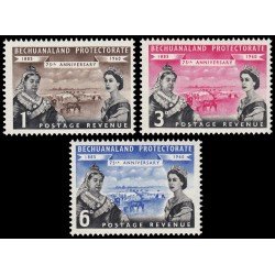 Bechuanalandia 105/07 1960 75 aniv. del protectorado Reinas Victoria y Elisabeth II MNH Bechuanalandia 105/07 1960 75 aniv. del protectorado Reinas Victoria y Elisabeth II MNH