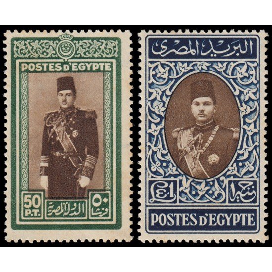 Egipto 218/19 1939-45 Farouk I y vistas diversas MNH Egipto 218/19 1939-45 Farouk I y vistas diversas MNH