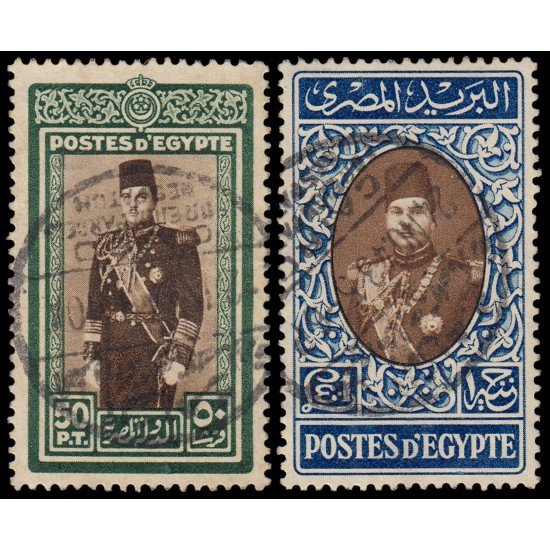Egipto 218/19 1939-45 Farouk I y vistas diversas Usados Egipto 218/19 1939-45 Farouk I y vistas diversas Usados