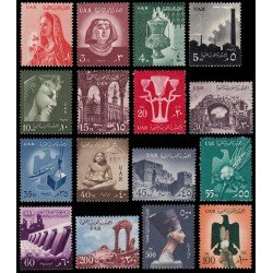 Egipto 456/65A 1958-59 Motivos diversos Leyenda UAR MNH Egipto 456/65A 1958-59 Motivos diversos Leyenda UAR MNH