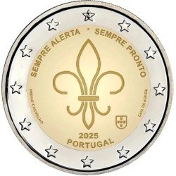 Portugal 2025 2 € euros conmemorativos Movimiento Scout Portugal 2025 2 € euros conmemorativos Movimiento Scout