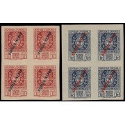 España Spain 729/30 1936 Exposición Filatélica de Madrid Bl.4 MNH