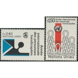 VAR3/S Naciones Unidas Ginebra Nº 97/98 1981 Año inter. de los discapacitados VAR3/S Naciones Unidas Ginebra Nº 97/98 1981 Año inter. de los discapacitados