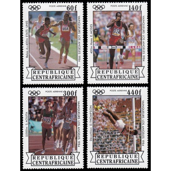 Rep. Centroafricana Aéreo 309/12 1984 Ganadores de los juegos olímpicos de verano en Los Ángeles MNH Rep. Centroafricana Aéreo 309/12 1984 Ganadores de los juegos olímpicos de verano en Los Ángeles MNH