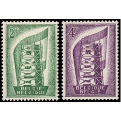 Bélgica 994/95 1956 Construcción de Europa MNH Bélgica 994/95 1956 Construcción de Europa MNH
