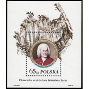 Polonia Poland HB 106 1985 300 aniv. del nacimiento de J.S.Bach MNH