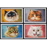 Manama 54 (4 valores) 1971 Gatos MNH