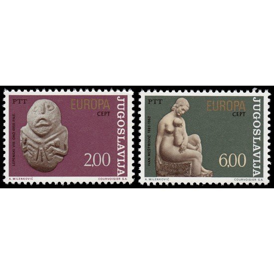 Yugoslavia 1438/39 1974 Europa Esculturas MNH Yugoslavia 1438/39 1974 Europa Esculturas MNH
