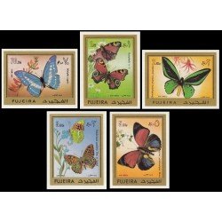 Fujeira Aéreo 70 (5 valores) 1972 Mariposas MNH Fujeira Aéreo 70 (5 valores) 1972 Mariposas MNH