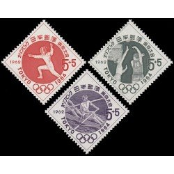 Japón Japan 723/25 1962 Preludio de los juegos olímpicos de Tokio 64 (III) MNH