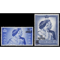 Mascate ODQ 14/15 1948 Bodas de plata de los soberanos británicos MNH Mascate ODQ 14/15 1948 Bodas de plata de los soberanos británicos MNH