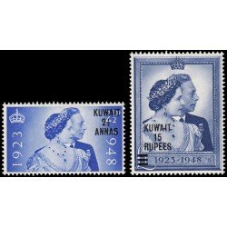 Kuwait 85/86 1948 Bodas de plata de los soberanos británicos MNH Kuwait 85/86 1948 Bodas de plata de los soberanos británicos MNH