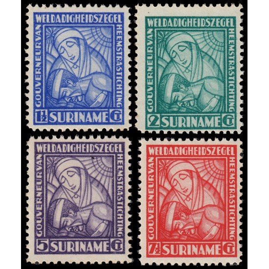Surinam Suriname 131/34 1928 En beneficio de la fundación Gouverneur van Heemstra MNH Surinam Suriname 131/34 1928 En beneficio de la fundación Gouverneur van Heemstra MNH