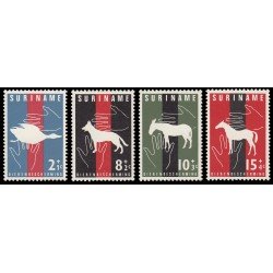 Surinam Suriname 377/80 1962 Por la protección de los animales MH Surinam Suriname 377/80 1962 Por la protección de los animales MH