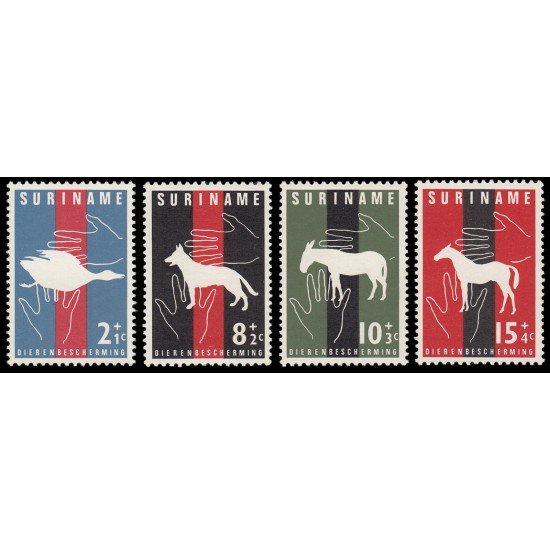 Surinam Suriname 377/80 1962 Por la protección de los animales MH