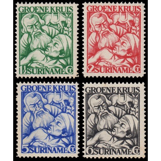 Surinam Suriname 135/38 1929 En beneficio de la cruz Verde MNH Surinam Suriname 135/38 1929 En beneficio de la cruz Verde MNH