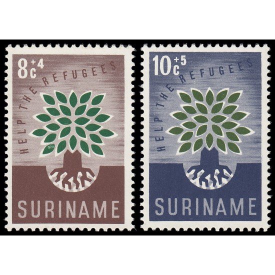 Surinam Suriname 332/33 1960 Año mundial del refugiado MNH
