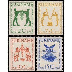 Surinam Suriname 311/14 1955 4º aniv. del establecimiento de la Asociación Turística del Caribe MNH Surinam Suriname 311/14 1955 4º aniv. del establecimiento de la Asociación Turística del Caribe MNH