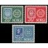 Noruega 355/57 1955 Centenario del sello MNH