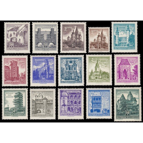Österreich Austria 869AA/74A 1957-65 Monumentos y edificios MNH Österreich Austria 869AA/74A 1957-65 Monumentos y edificios MNH