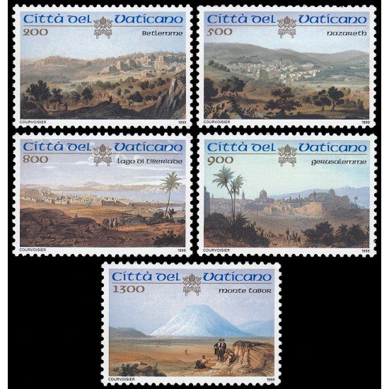 Vaticano 1142/46 1999 Lugares Santos de Palestina Vistas MNH