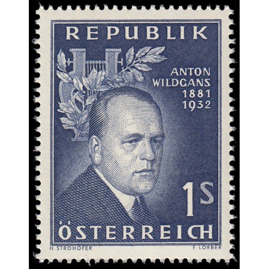 Österreich Austria 866 1957 25 aniv. de la muerte del poeta Anton Wildgans MNH Österreich Austria 866 1957 25 aniv. de la muerte del poeta Anton Wildgans MNH