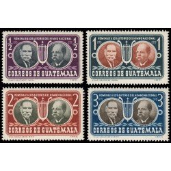 Guatemala 362/65 1953 Homenaje a los autores del Himno Nacional MNH Guatemala 362/65 1953 Homenaje a los autores del Himno Nacional MNH