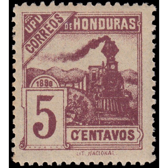 Honduras 86a 1898 Tren Error MNH Honduras 86a 1898 Tren Error MNH