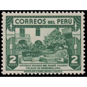 Perú 363 1938 La higuera de Pizarro Firma WATERLOW & SONS MNH