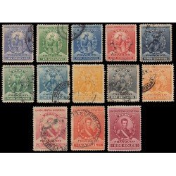 Perú 106/18 1896-99 Serie corriente Usados Perú 106/18 1896-99 Serie corriente Usados