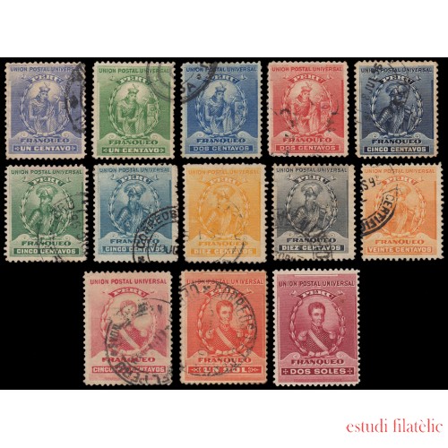 Perú 106/18 1896-99 Serie corriente Usados