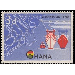 Ghana 102 1962 Nueva ciudad y puerto de Tema en Acra MNH Ghana 102 1962 Nueva ciudad y puerto de Tema en Acra MNH
