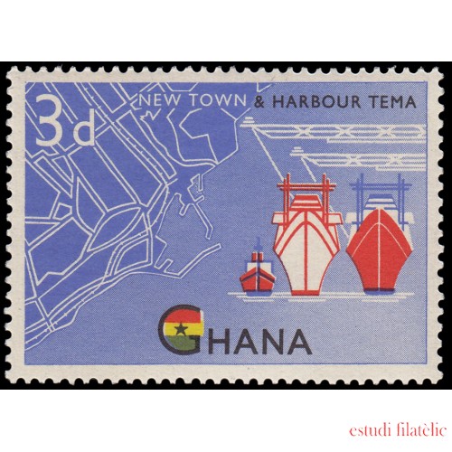 Ghana 102 1962 Nueva ciudad y puerto de Tema en Acra MNH