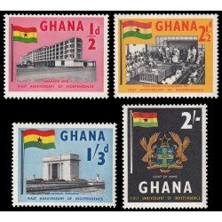 Ghana 17/20 1958 Primer aniv. de la Independencia MNH Ghana 17/20 1958 Primer aniv. de la Independencia MNH