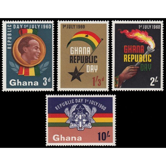 Ghana 71/74 1960 Proclamación de la República MNH Ghana 71/74 1960 Proclamación de la República MNH