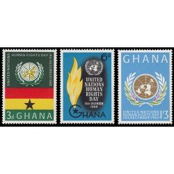Ghana 82/84 1960 Día de los derechos humanos MNH Ghana 82/84 1960 Día de los derechos humanos MNH