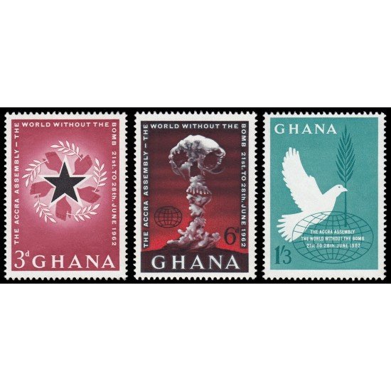 Ghana 107/09 1961 Conferencia de Acra sobre la lucha contra las armas nucleares MNH