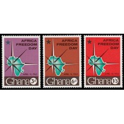 Ghana 104/06 1962 Día de la Libertad en África MNH Ghana 104/06 1962 Día de la Libertad en África MNH