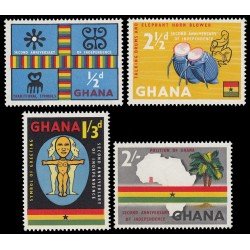Ghana 35/38 1959 2º aniv. de la Independencia MNH Ghana 35/38 1959 2º aniv. de la Independencia MNH