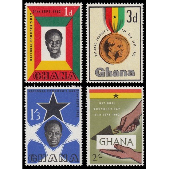 Ghana 116/19 1962 Día del fundador MNH